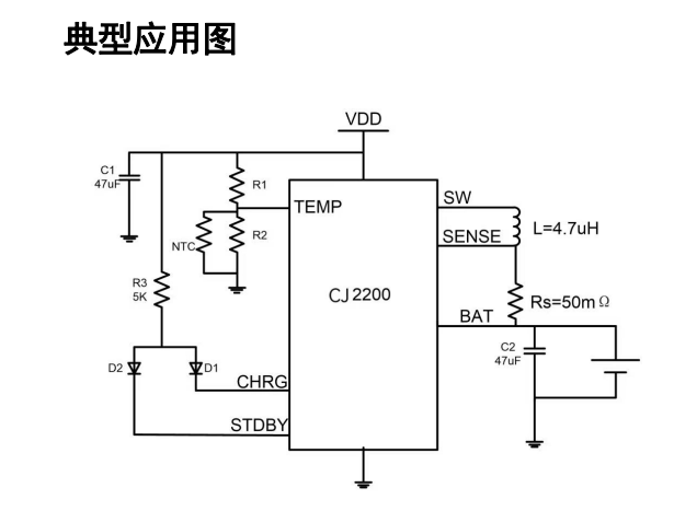 5V/2A的充电芯片有那些？CJ2200上海同步降压锂电池充电芯片