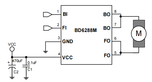 DC上海双向马达驱动芯片 BD6288M 有刷直流电机驱动IC