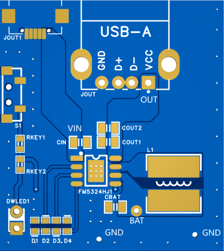 2.0A充电，2.5A放电 锂电池充放电电源管理芯片FM5324HJ1 替代上海IP5306 SM5308