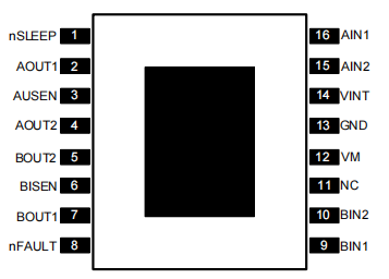 带电流控制的上海双通道H桥电机驱动器 LTK8833C 输入电压13V，每个H桥RMS电流1.3A，峰值2.0A