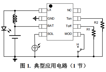 LED 常亮和闪亮两功能 的上海太阳能灯串控制芯片YX861C